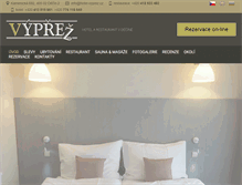 Tablet Screenshot of hotel-vyprez.cz